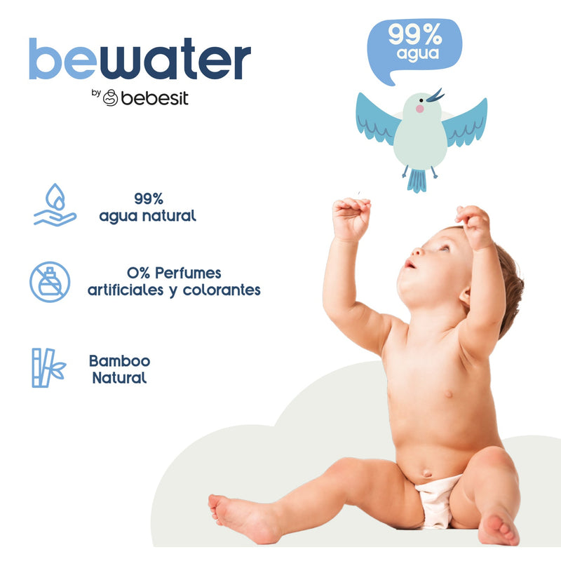 Wipes Toallitas Húmedas Be Water Bebesit Caja 12 paquetes 720 unidades