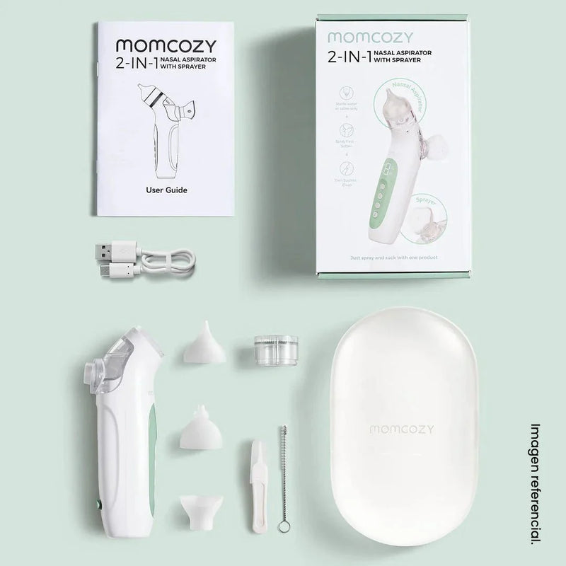 Aspirador Nasal Momcozy 2-en-1 – Nebulizador y Succión Silenciosa