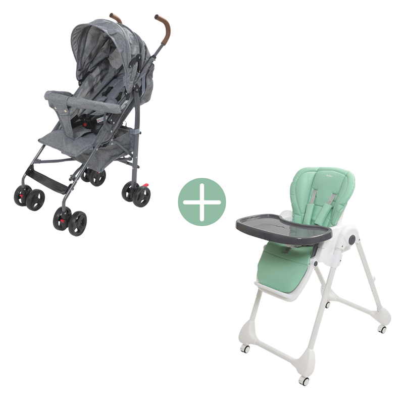 Pack Opaline Silla de Comer + Coche Paragua Fun