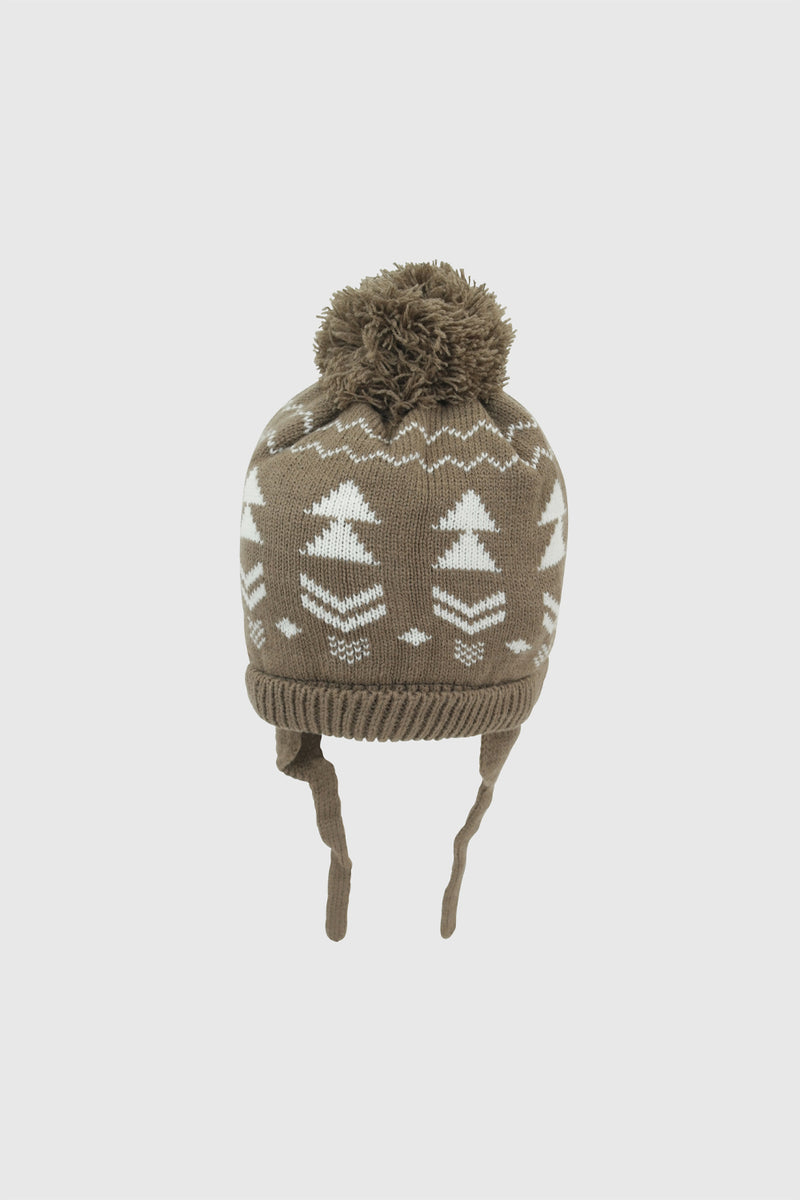 Gorro Pompon Étnico Cubre Orejas