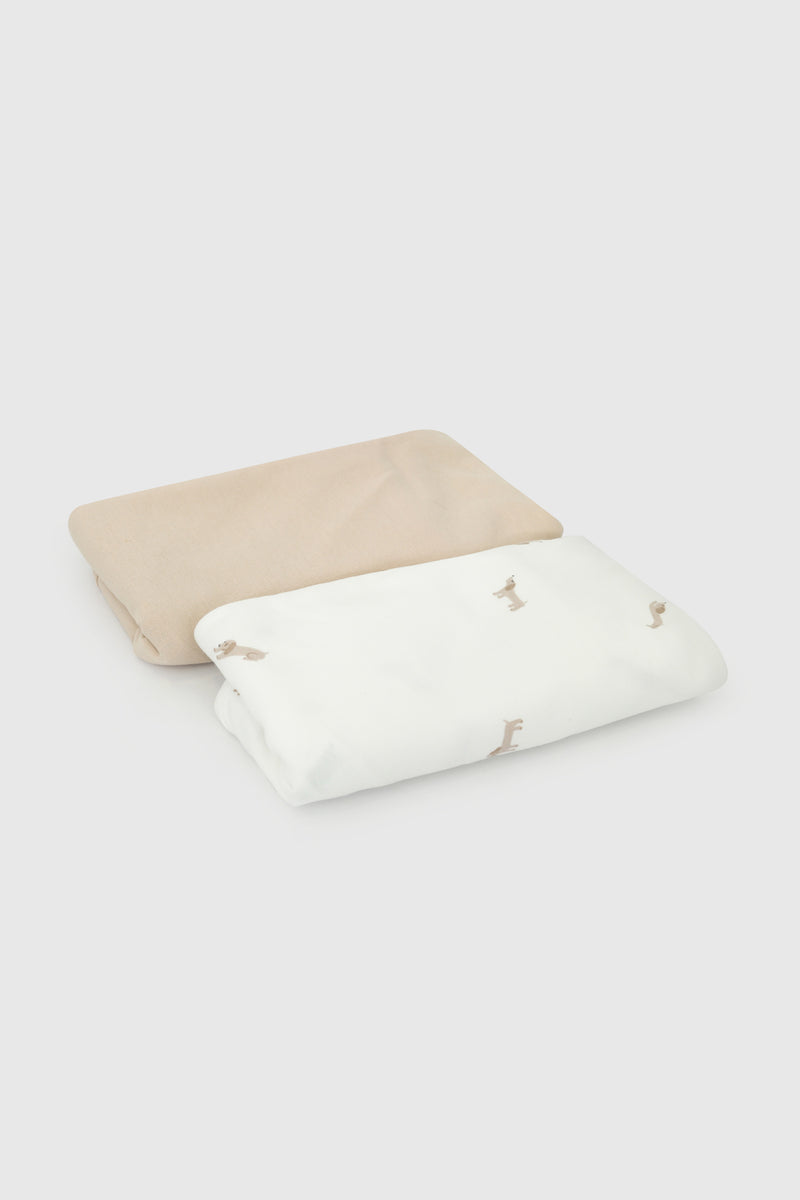 Pack X2 Tuto Bebe Beige Algodón