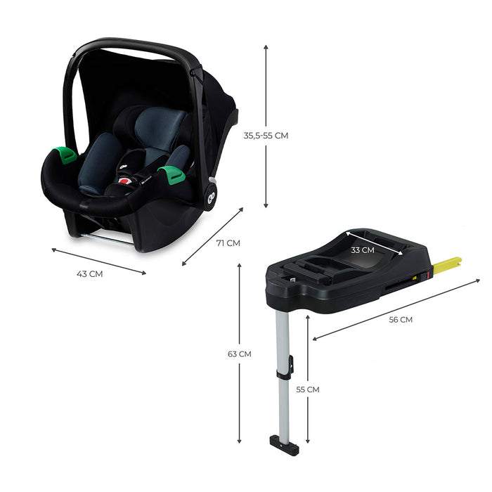 Silla De Auto Nido Mink Pro I-Size + Base Isofix Mink FX