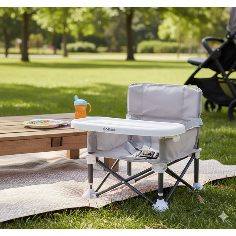 Silla de Comer Plegable Camping XT01 Gris