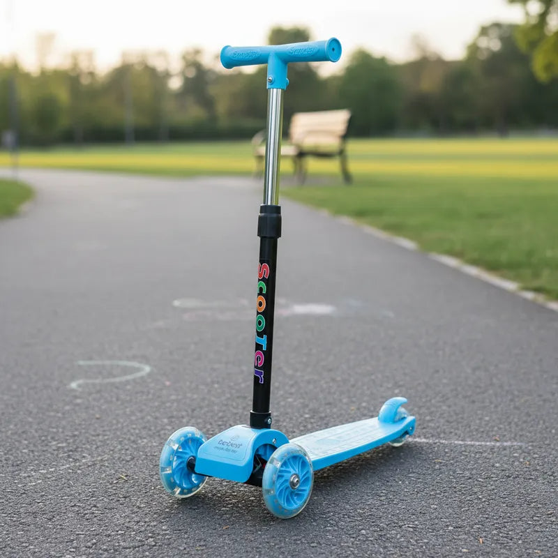 Scooter Monopatín Niño Regulable Plegable XT03 Azul Bebesit