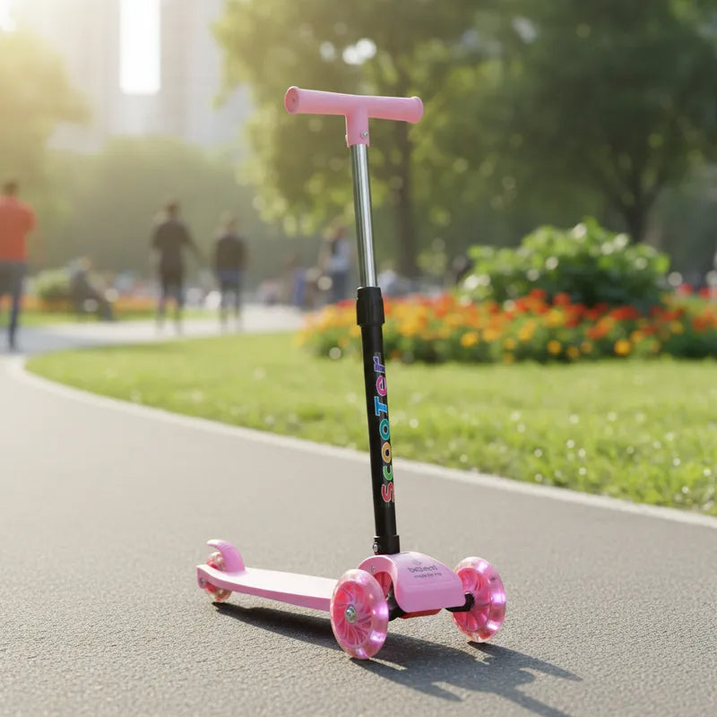 Scooter Monopatín Niña Regulable Plegable XT03 Rosa Bebesit