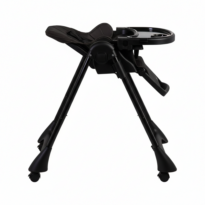 Silla de Comer Bebe Reclinable Plegable Easy Eat Negro