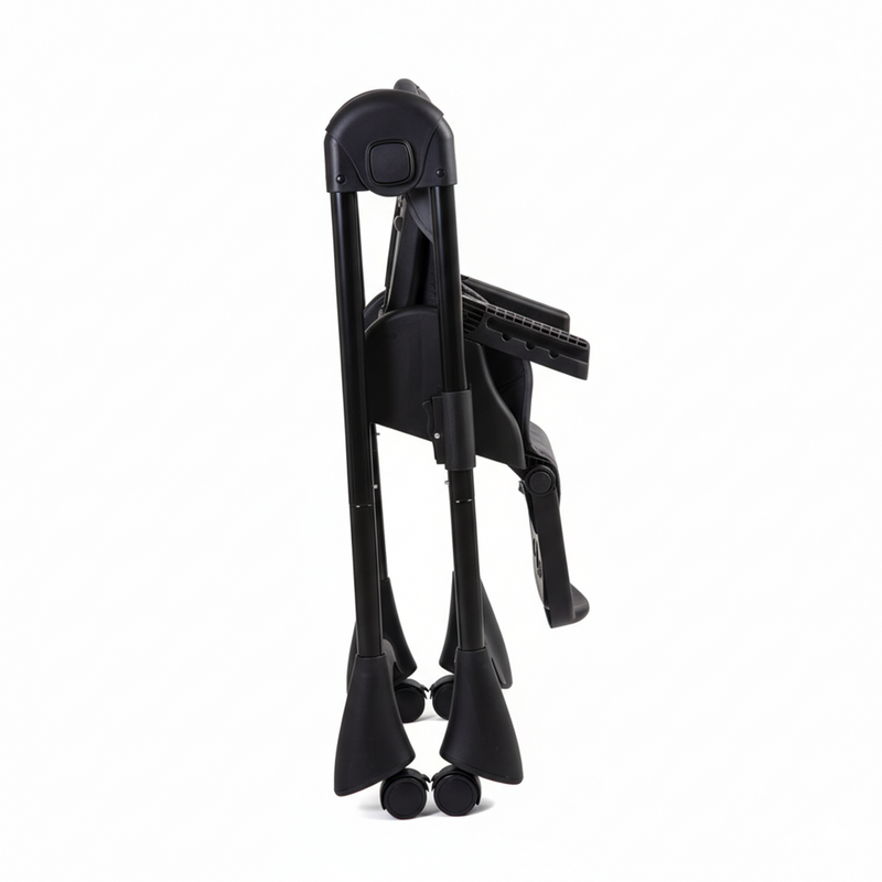 Silla de Comer Bebe Reclinable Plegable Easy Eat Negro