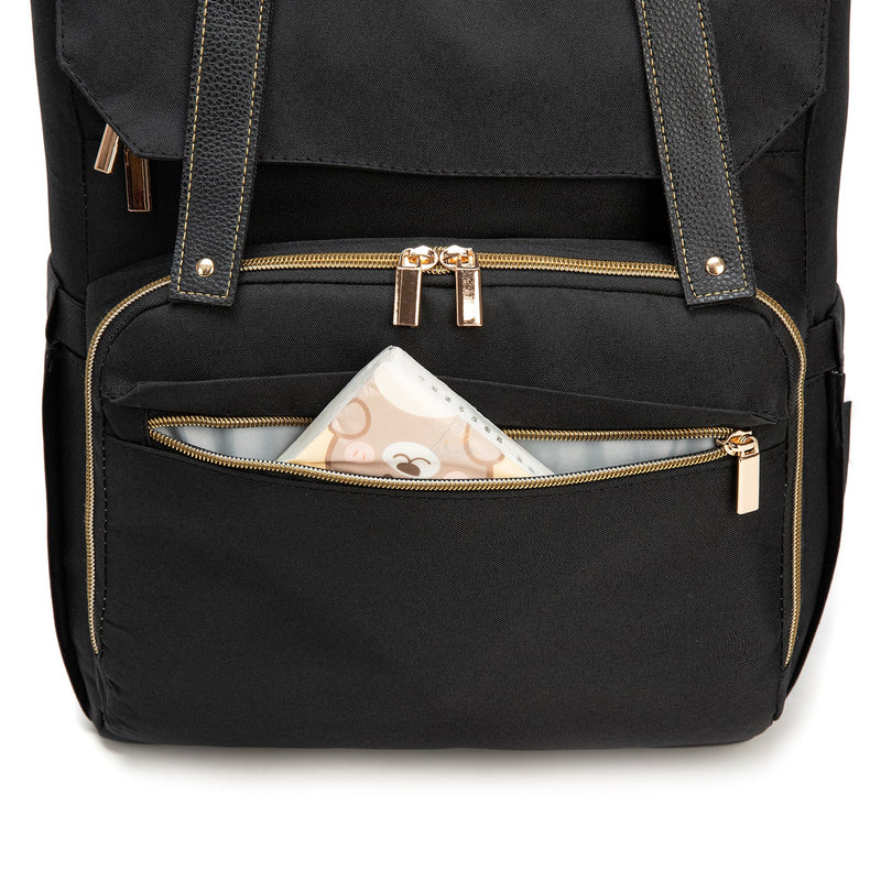 Mochila Maternal Premium Black Gold