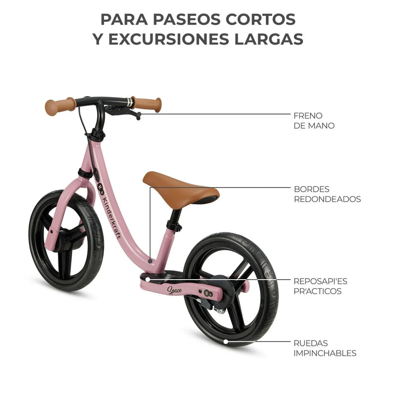 Bicicleta de Balance Kinderkraft SPACE – Con Freno de Mano y Reposapiés