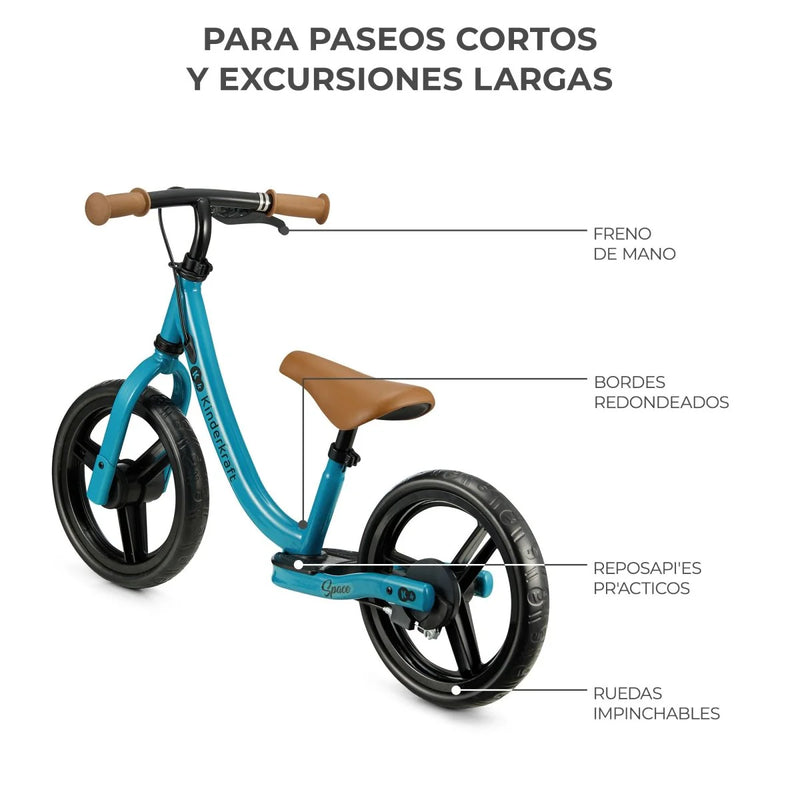 Bicicleta de Balance Kinderkraft SPACE – Con Freno de Mano y Reposapiés