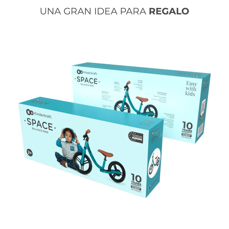 Bicicleta de Balance Kinderkraft SPACE – Con Freno de Mano y Reposapiés