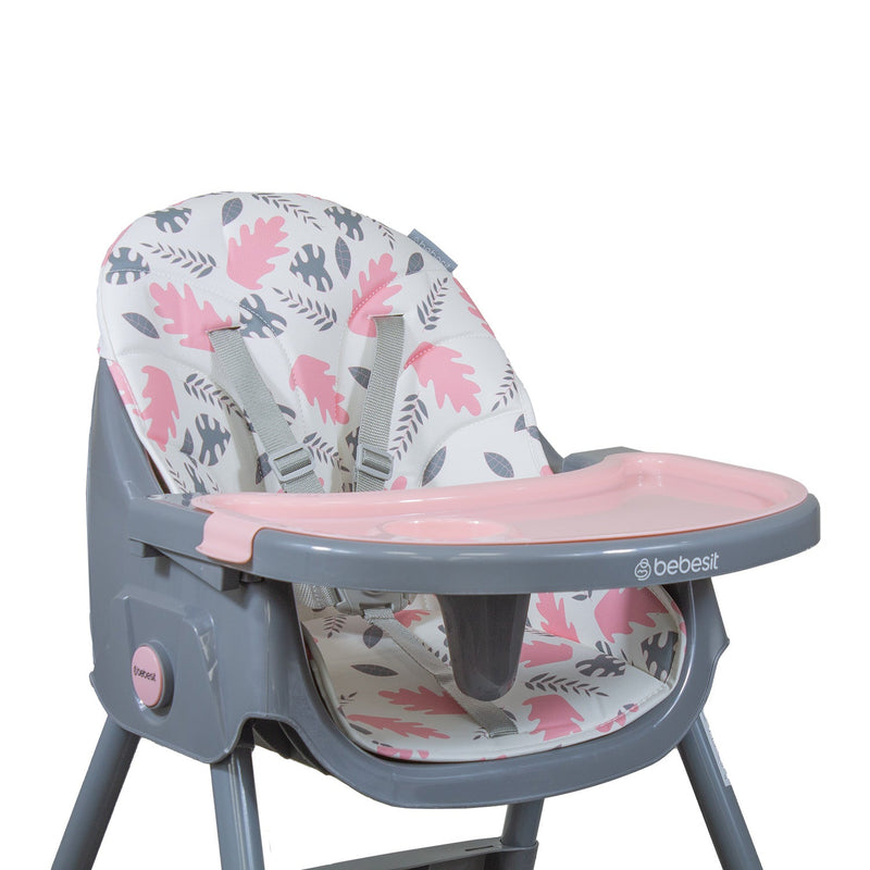 Silla de Comer Steps Rosada