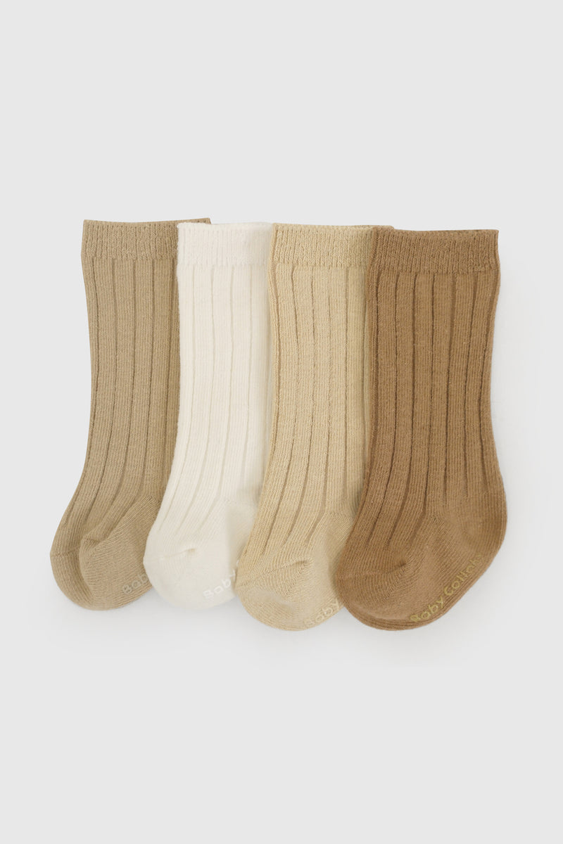 Pack X4 Calcetines Café Algodón