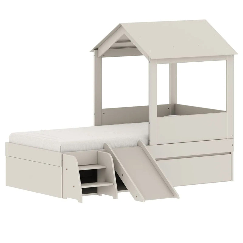 Cama Play Madera Con Blanco