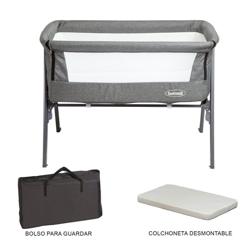 Cuna Colecho Easy LX con Mosquitero Gris