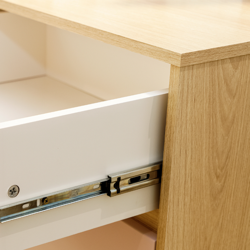 Comoda Tomi 6 Cajones Gris con Madera