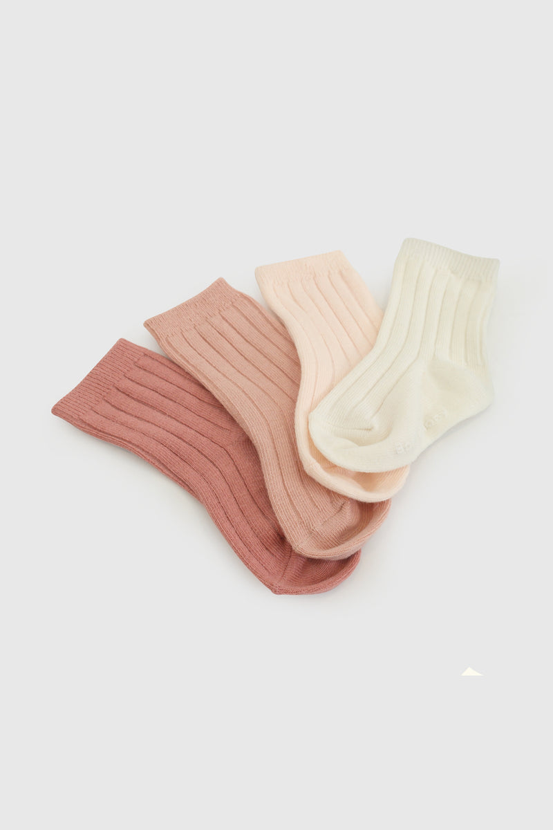 Pack X4 Calcetines Rosados Algodón