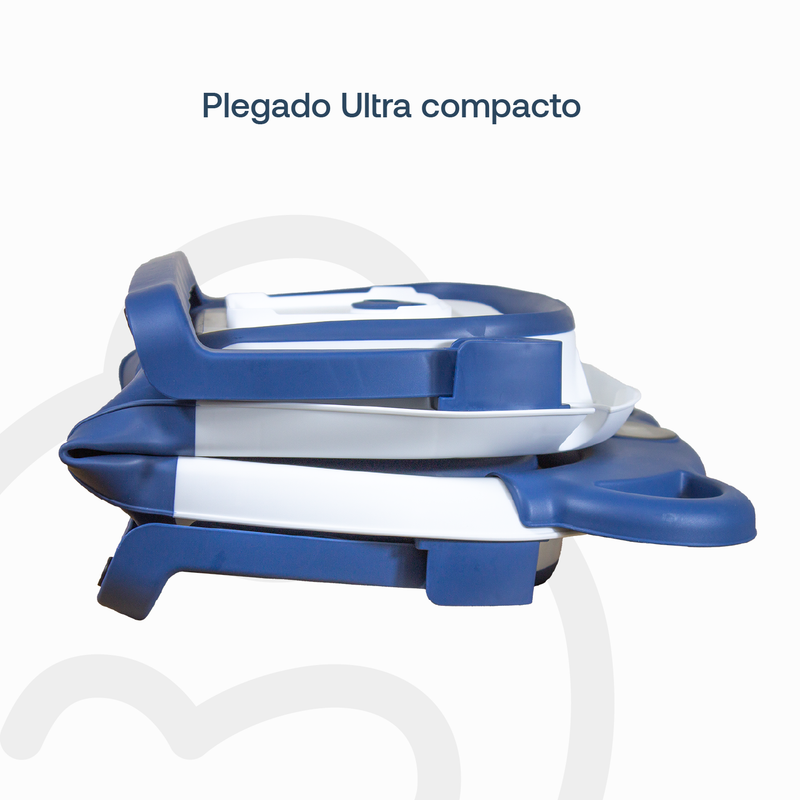 Bañera Plegable Smart Bear Viajes Bebe Azul con Termómetro