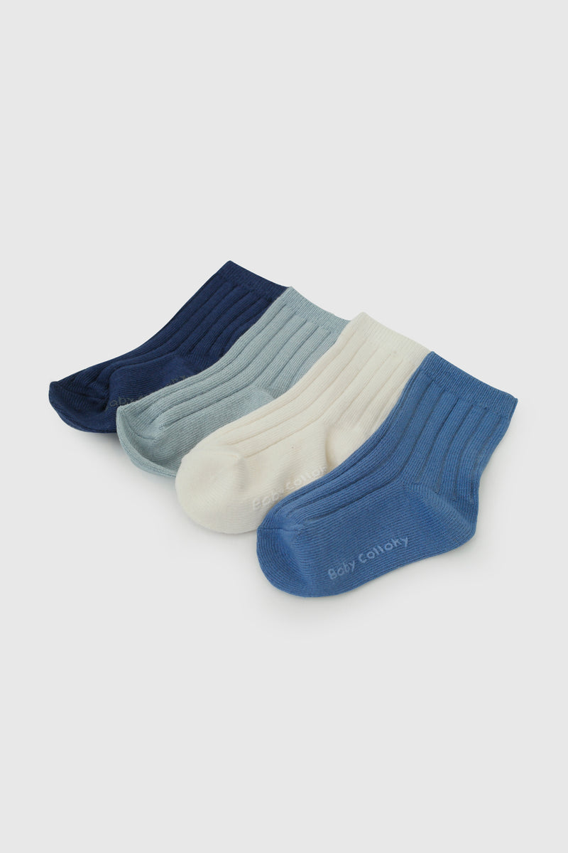 Pack X4 Calcetines Azules Algodón