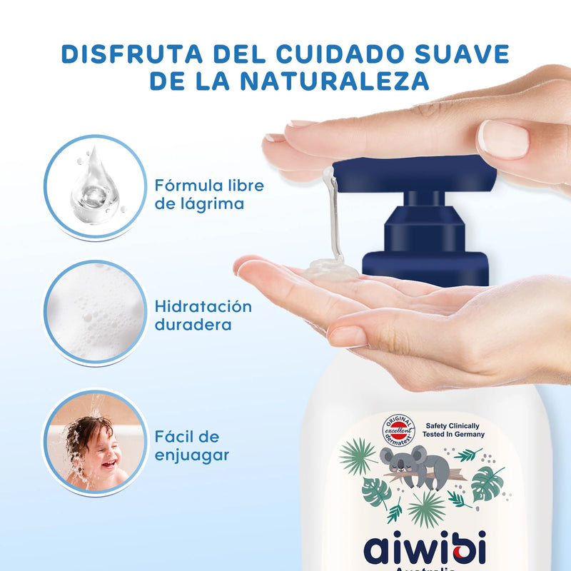 Gel de Baño y Shampoo 2 en 1 Aiwibi- 350 ml