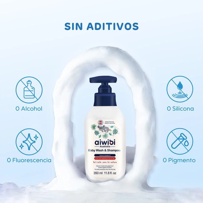 Gel de Baño y Shampoo 2 en 1 Aiwibi- 350 ml