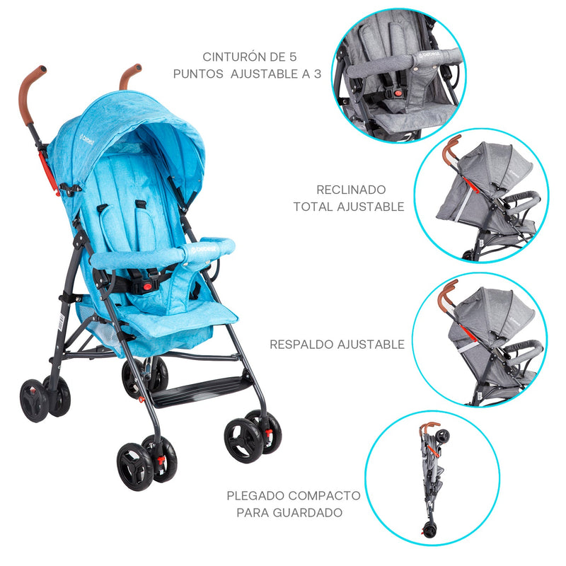 Coche Paragua 5126 Celeste