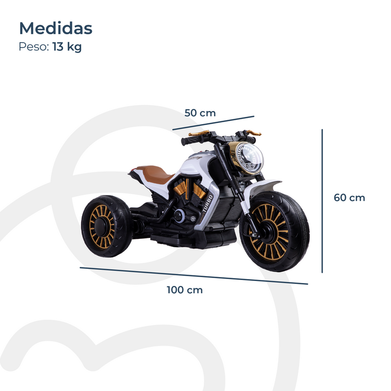 Moto 3 Ruedas a Batería Eléctrica SX Blanca