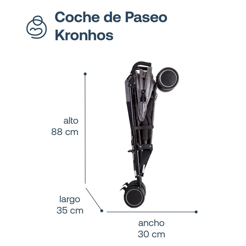 Coche Paragua Kronos Gris Oscuro Bebesit