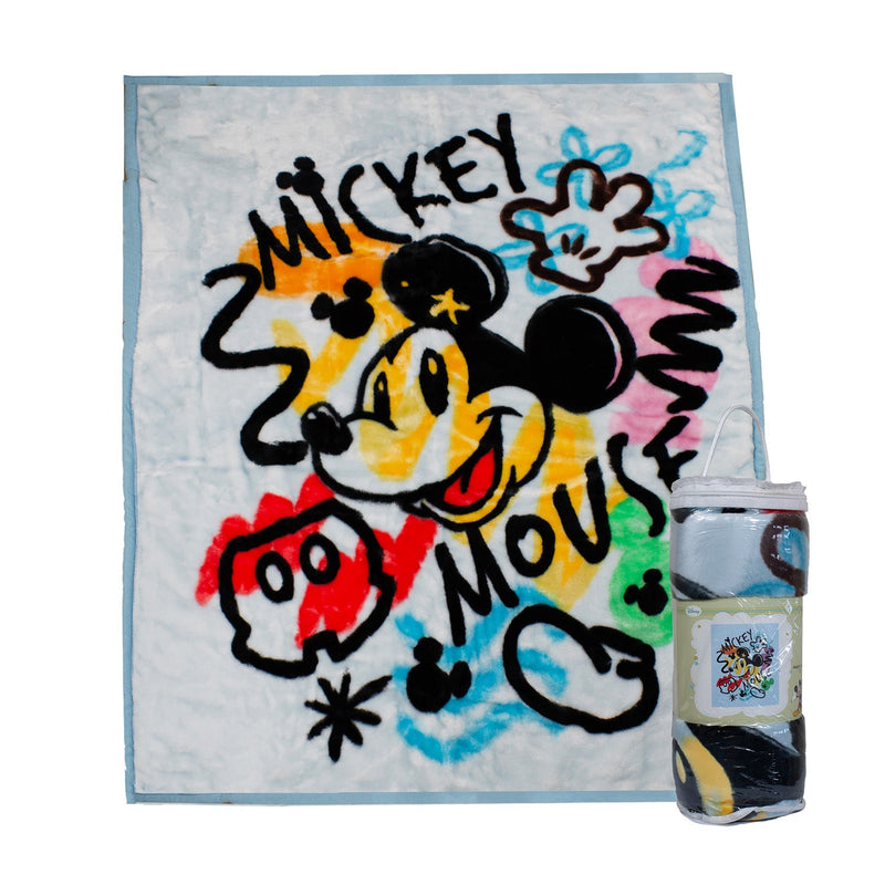 Frazada Ultra Soft Mickey Mouse 110x140cm Celeste Disney