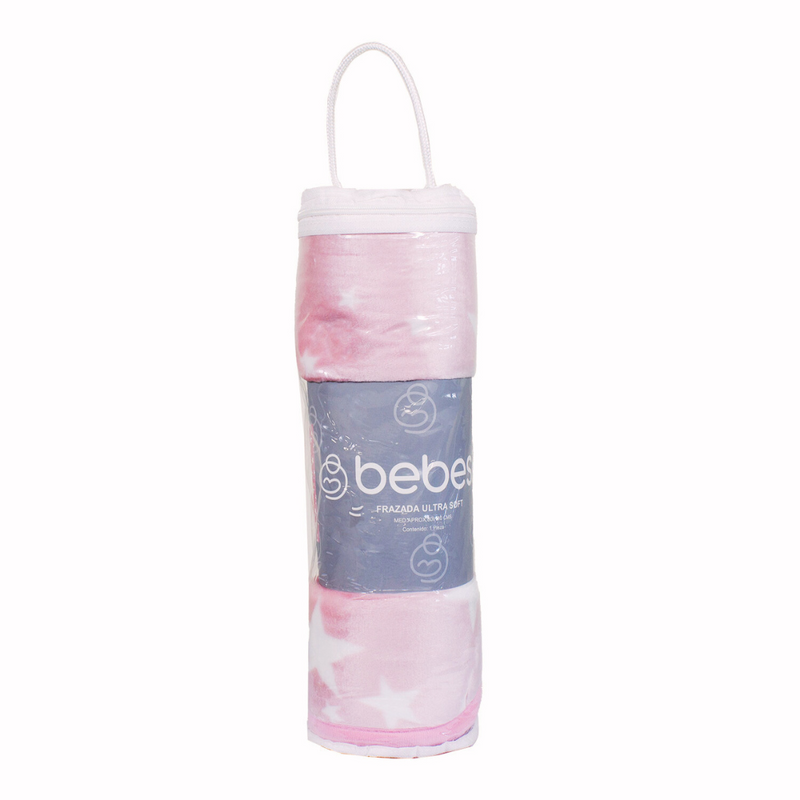 Frazada Ultra Soft Estrella 80x110cm Rosado Bebesit