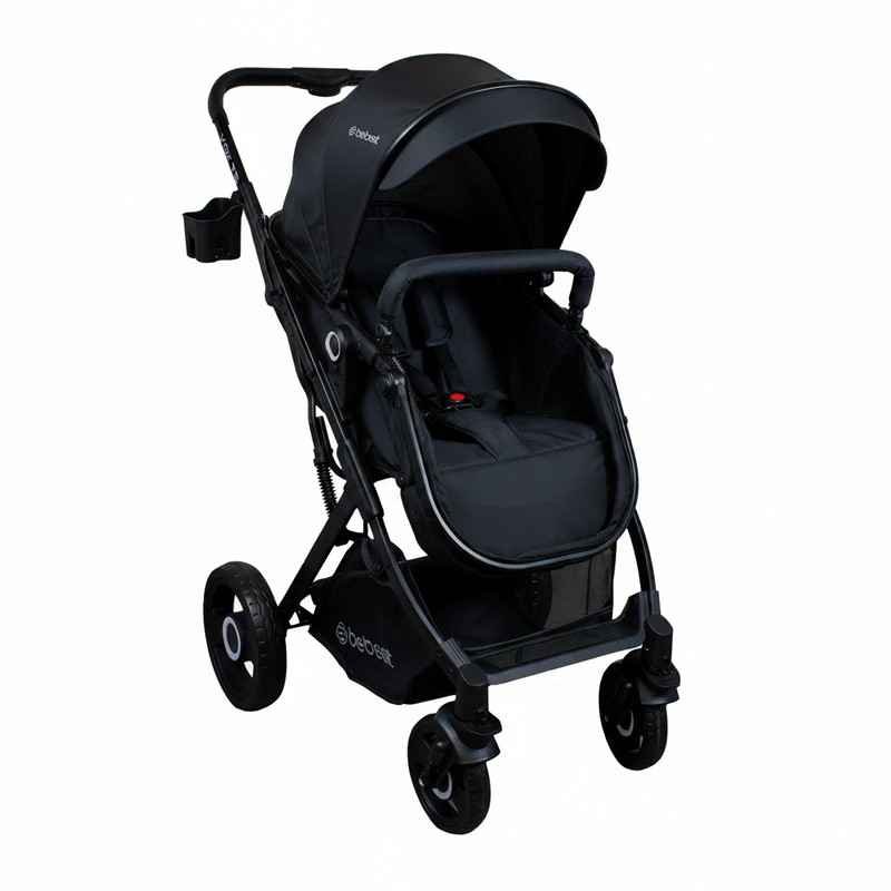 Coche Cuna Paseo Vox Negro Bebesit