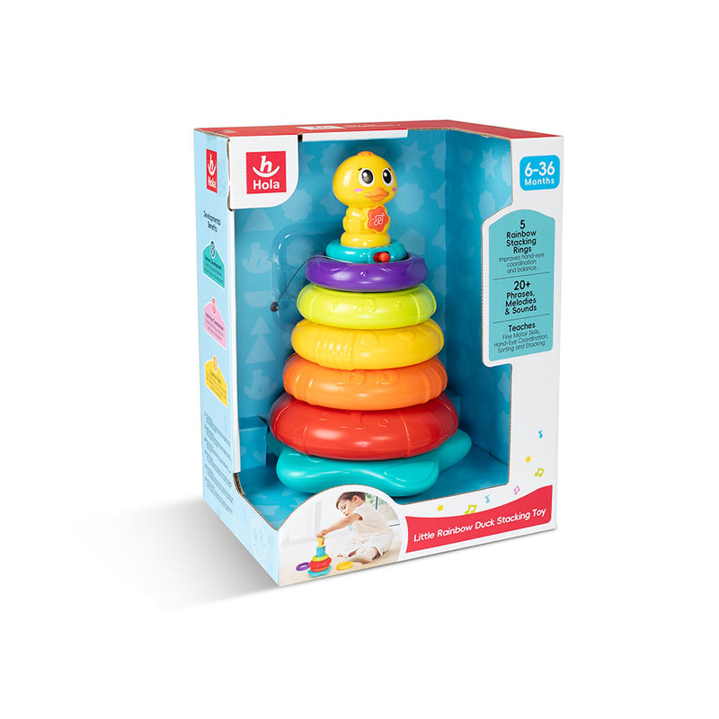 Juguete apilable de patito arcoíris