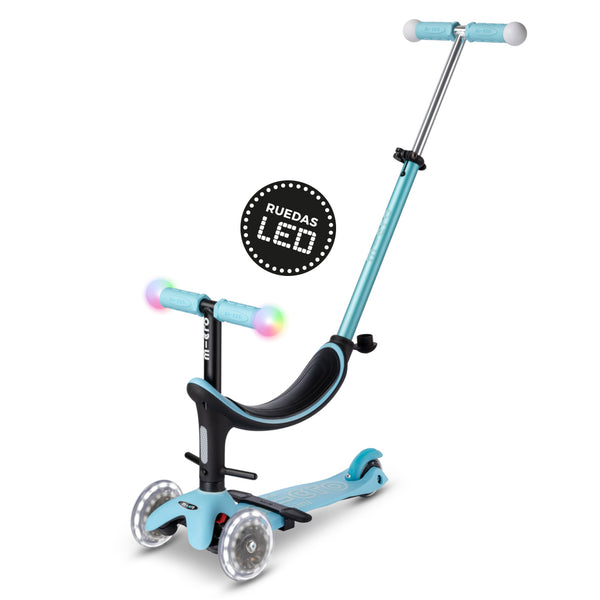 Micro Scooter Mini2Grow Deluxe LED Magic Celeste