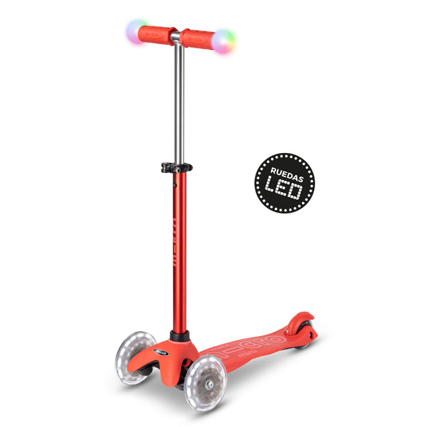 Micro Scooter Mini2Grow Deluxe LED Magic Rojo