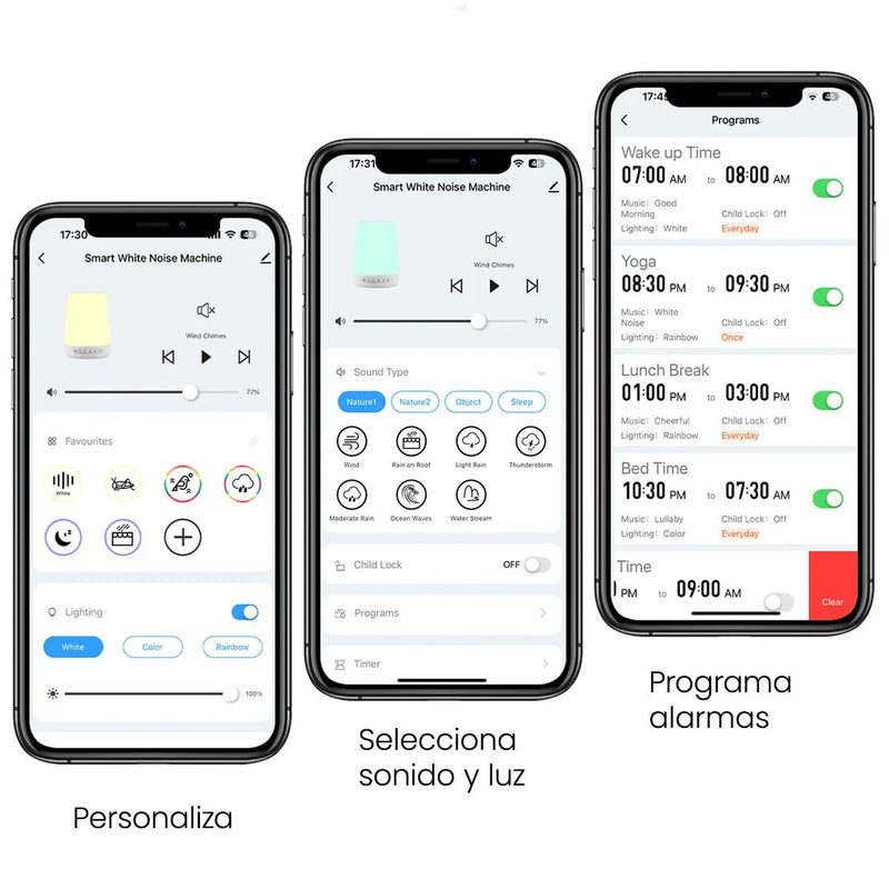Máquina de Ruido Blanco Inteligente Momcozy – 34 Sonidos y Control por App