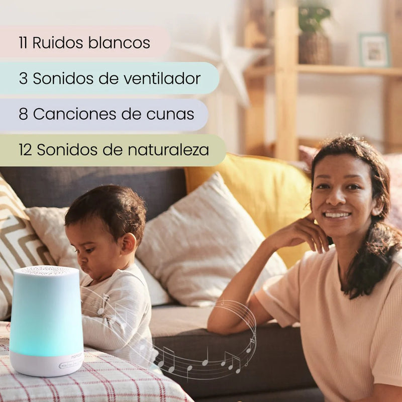 Máquina de Ruido Blanco Inteligente Momcozy – 34 Sonidos y Control por App