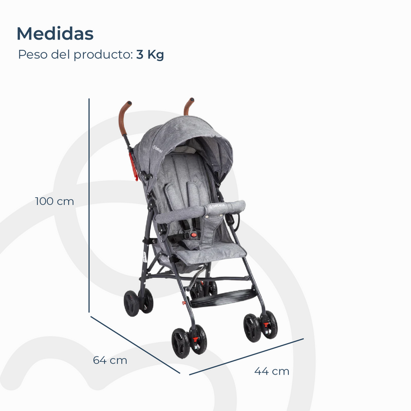 Coche Paragua 5126 Gris