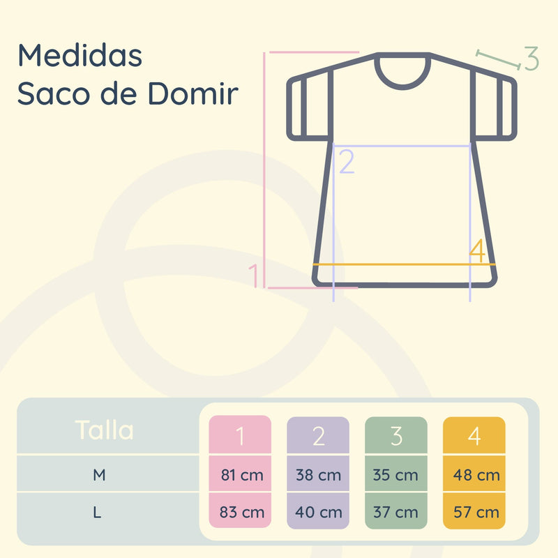 Saco de Dormir para Bebé Diseño de Animales – Talla M 81 cm