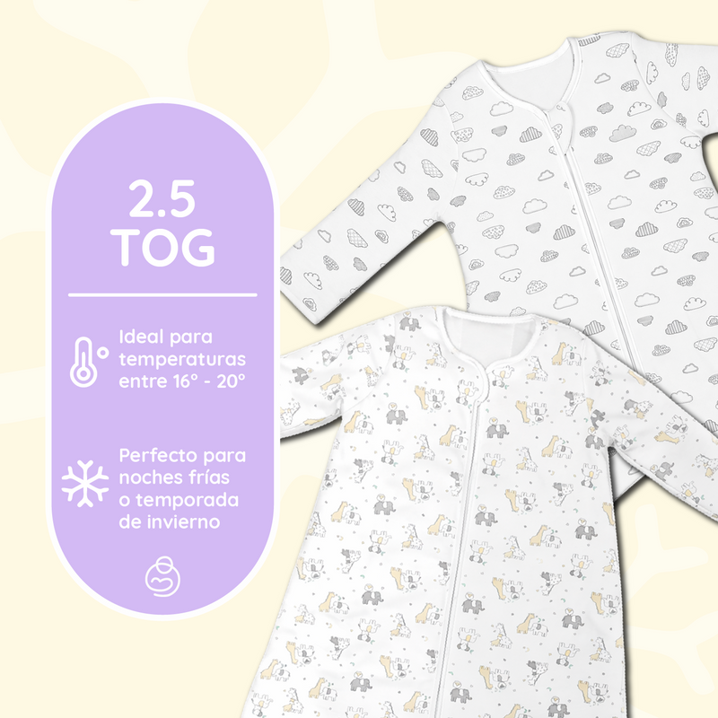 Saco de Dormir para Bebé Diseño de Animales – Talla L 83 cm