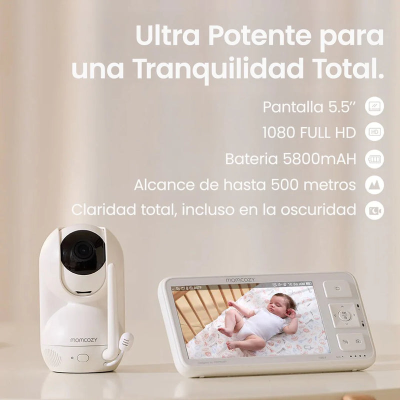 Monitor de Bebé Momcozy 1080P con Pantalla de 5.5"