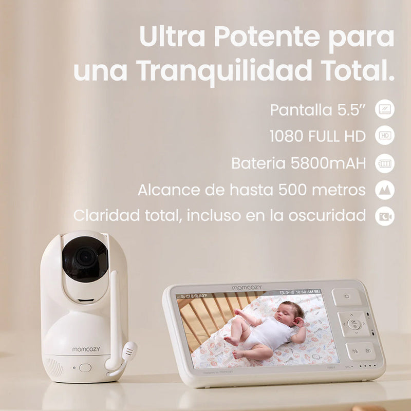 Monitor de Bebé Momcozy 1080P con Pantalla de 5.5"