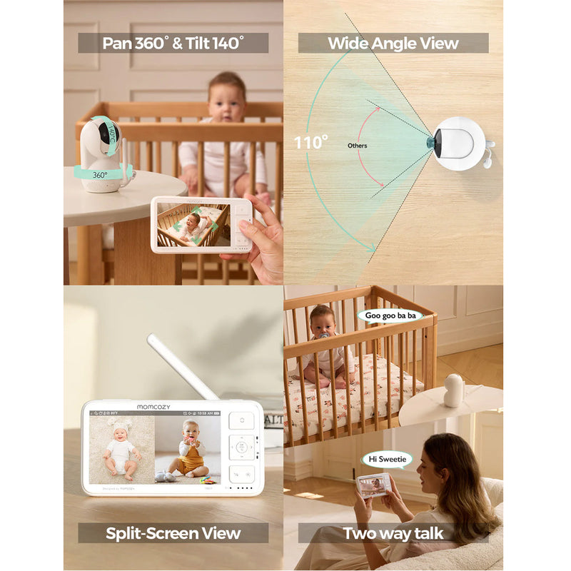 Monitor de Bebé Momcozy 1080P con Pantalla de 5.5"