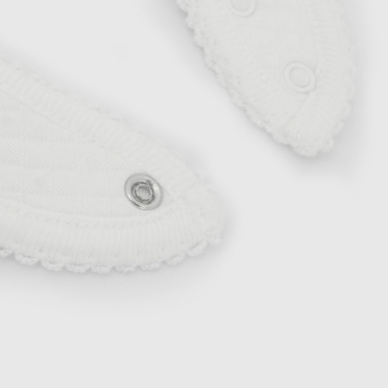 Pack 2 Babero impermeable quilt unisex blanco tu