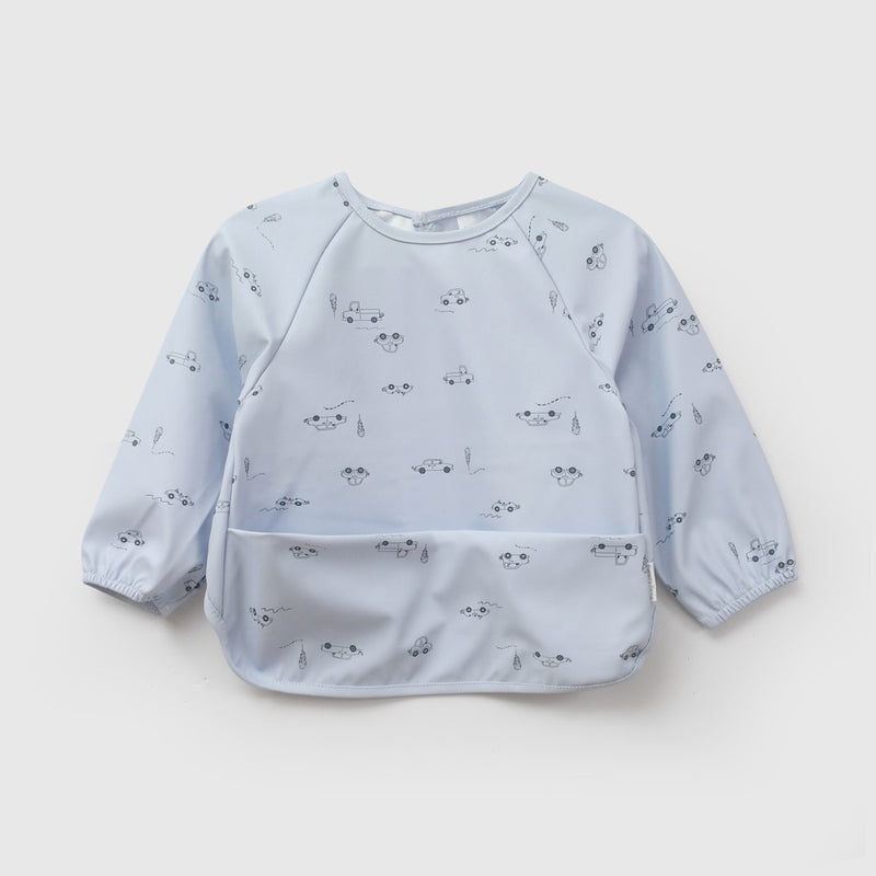 Babero impermeable mangas niño celeste