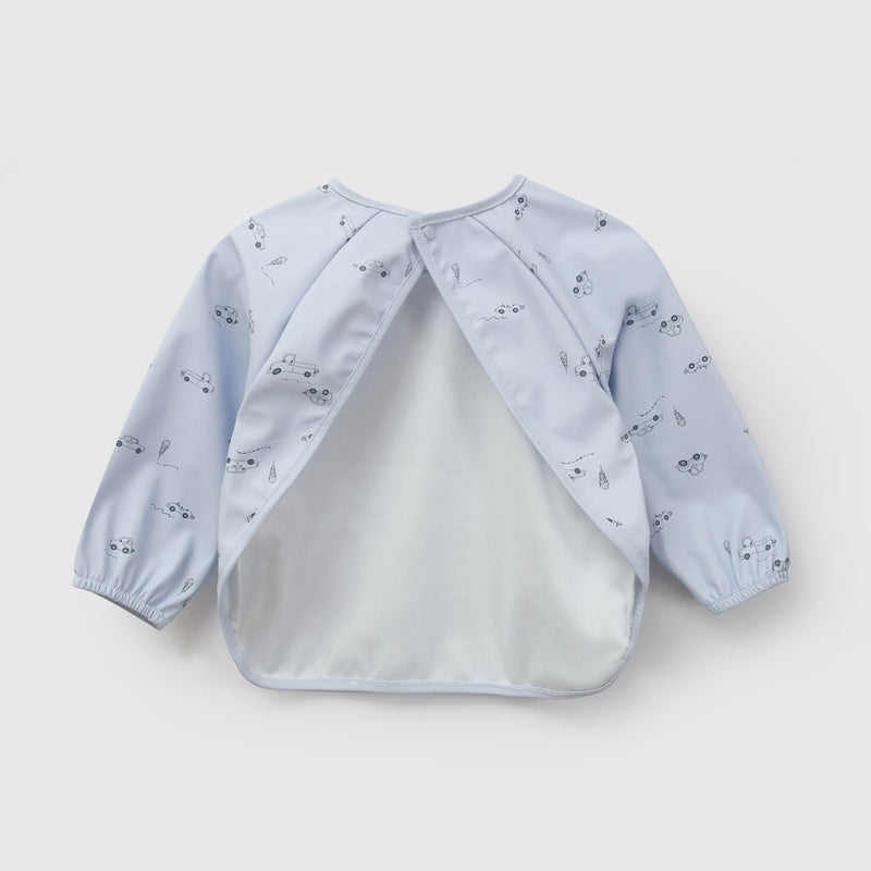 Babero impermeable mangas niño celeste