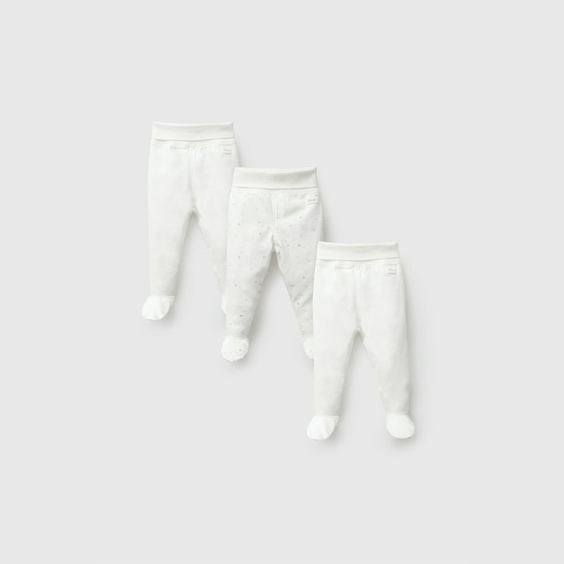 Pack 3 Panty - ballerina algodón unisex blanco 0M a 18/24M