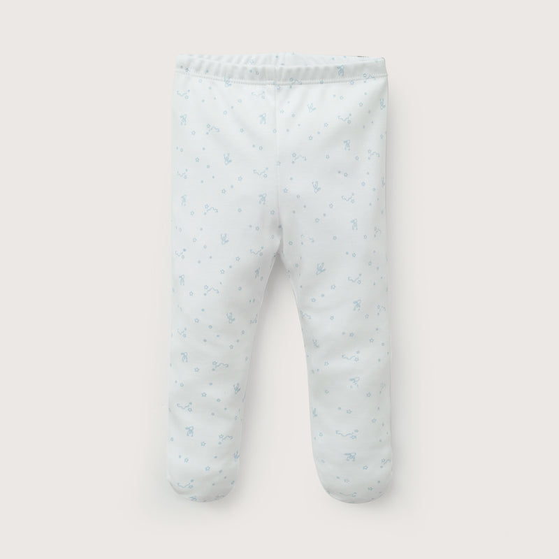 Pack 2 Pantys Algodón Blanco/Celeste Bebé Niño