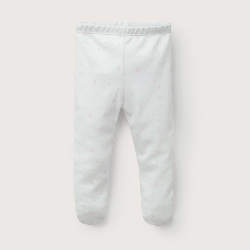 Pack 2 Pantys Algodón Blanco/Rosado Bebé Niña
