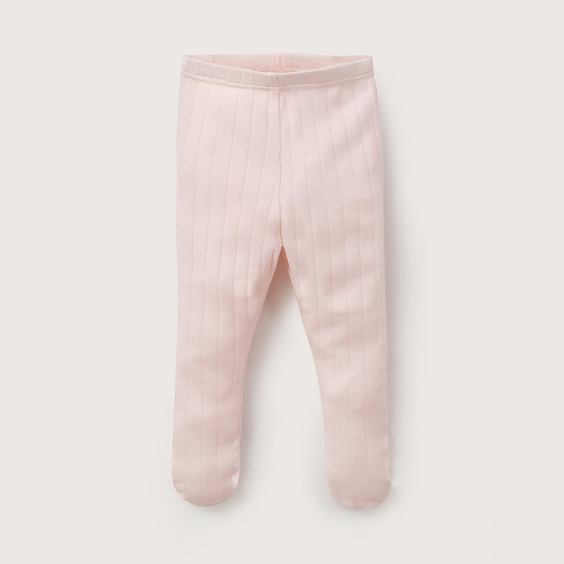 Pack 2 Pantys Algodón Acanalada Rosado Bebé Niña