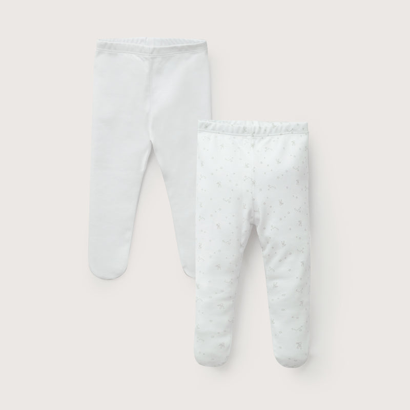 Pack 2 Pantys Algodón Blanco Bebé Unisex